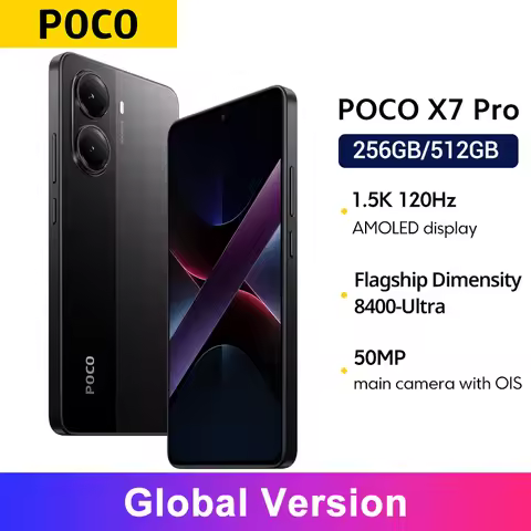 POCO X7 Pro Global Version Smartphone 6.67" 1.5K 120Hz AMOLED display 8400-Ultra HyperCharge 6000mAh