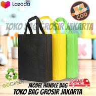 Tas Kain Spunbond Goodie Bag Polos Tali Ukuran Jumbo Besar Kecil 20x26 25x35 30x40 38x45 Kantong Bel