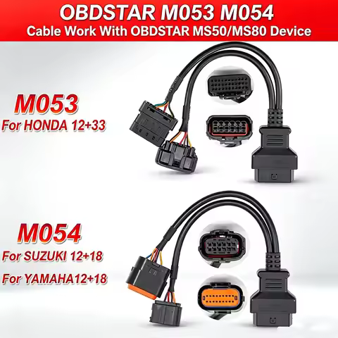 New OBDSTAR M053 M054 Cable for Honda/Yamaha/SUZUKI Motorcycel Adapter Moto Motorcycle IMMO Work Wit