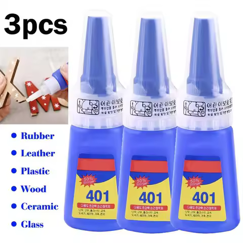 401Glue Instant Fast Adhesive Stronger Super Glue Multi-Purpose Fix Super Strong Liquid Colorless Ad