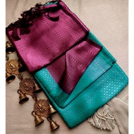 Kubera Pattu Saree with rich copper two tone zari with contrast combination blouse