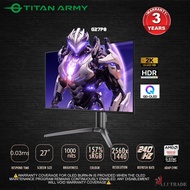 TITAN ARMY 27” QD-OLED Samsung QHD 2K 240Hz 0.03ms HDR400 Rotatable 157%sRGB Gaming Monitor (G27P8)