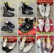 Roger Vivier RV flat  shoes 平底鞋 /boot 靴 / 波鞋休閒鞋$ sneakers / loafer 樂福鞋  35.5 36 36.5 37 37.5 38 38.5 39 $3580-$7070 (價錢看相片，size 看產品描述)