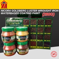 L MALL NICORA GOLDBERG LUSTER Wrought Iron Waterbased Coating Paint For Grill Door Window Copper  Besi Kilat 250G