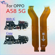 For OPPO A58 5G A58X USB Charging Dock Port Board Connector Main Motherboard Flex Cable Replacement