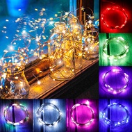 1M 2M 3M 5M LEDs Fairy Lights Battery Powered (CR2032) Copper Wire Starry Indoor Outdoor Waterproof