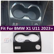 【BMW X1】Console Central Front Water Cup Bottle Holder Panel Decoration Frame Cover Trim For BMW X1 U11 2023 2024 Interior Accessories