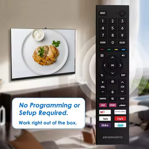 Remote Control Replace ERF3E80H Remote Control for Hisense TV 43A6BG 43A6G 50A6BG 50A6G 55A6G