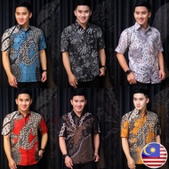 Malaysia Fast Shipping KEMEJA BATIK LELAKI LENGAN PENDEK Batik Shirt Baju Batik Lelaki Size Malaysia Batik Indonesia