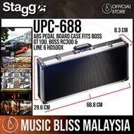 Stagg UPC-688 ABS Pedal Board Case fits Boss GT100, Boss RC300 & Line 6 HD500X