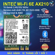 WIFI Card 6E INTEL AX210-ver 008, BE200 Bluetooth 5.4