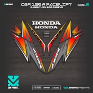 UV TRANSPARENT STRIPING CBR 150 FACELIFT MOTIF K5 K45G K45N 2016-2018 CLEAR STICKER CBR150 CB