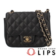 香奈兒迷你絎縫鏈條肩背包 A35200 魚子醬紋小牛皮女士單肩背包

黑色 [二手]