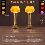 Lotus Lamp for Worship Buddha Holder Buddha Supplies Lotus Lamp Buddha Front Hall Lamp Alloy Buddha 