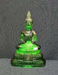 No. JA/11 พระบูชา พระแก้วมรกต 25 พุทธศตวรรษ ปี พ.ศ.2500 (บล็อกJAPAN ยอดนิยม) เนื้อแก้วเขียวมรกตเข้มเ