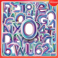 YHL 50 Designs Sticker 3D alphabet Number Color pearl Rainbow balloon letter