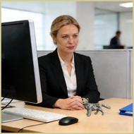 Wolf Figurines Artistic Cute Animal Collectible Figurines Wolf Animal Figurines Desk Decor for Books