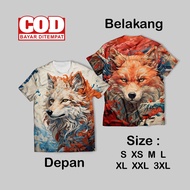 New Full Print T-Shirt Cool Animal Wallpaper | AOP INDONESIA Wallpaper Animal T-Shirt
