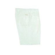 Hazard กางเกงทำงานขายาวมีจีบ ผ้า Linen(ลินิน) สีขาว