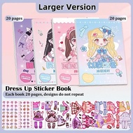 Stay Up Late No Problem Quick Upgrade Princess Full Body Dress Up Sticker Book 3 Cute Girl Makeup Sc