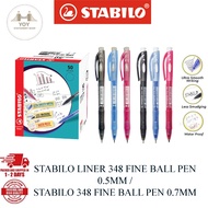 STABILO LINER 348 FINE BALL PEN 0.5MM / STABILO 348 FINE BALL PEN 0.7MM (READY STOCK / 100% ORIGINAL