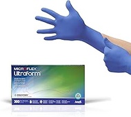 Ansell MICROFLEX Ultraform UF-524 Disposable Ergonomic Nitrile Exam Gloves with Textured Fingers for