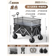 QY*Outdoor Camping Trolley Stall Foldable Camping Trailer Trolley Trolley Super Large Camp Trolley Leisure Picnic