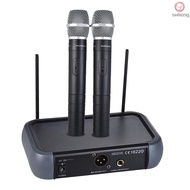 Public [ 6 35 mm Audio Channel VHF ] 2 1 Receiver Family Wireless for Party Handheld Address Dual with Karaoke Microphone Toolwe Cable Echo Performance Microphones System Function