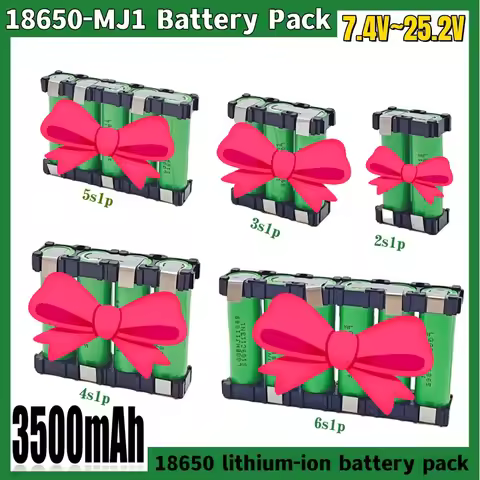 MJ1 18650 battery pack 3S1P 4S1P 5S1P 6S1P 2S1P custom battery welding 3500mAh battery pack 7.4V to