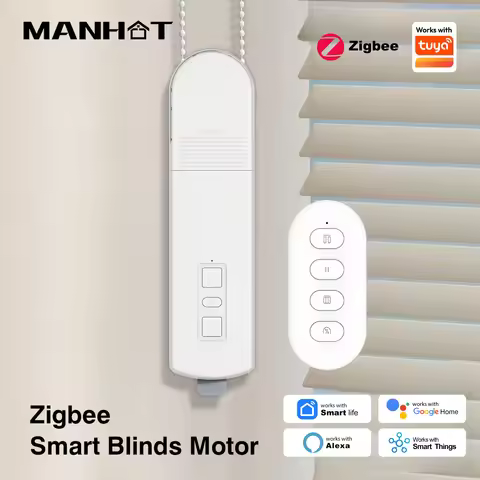Zigbee Smart DIY Motorized Roller Blinds/Shades Drive Solar Panel Motor Work with Tuya Voice Control
