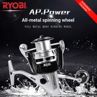 RYOBI AP POWER II6000/8000/10000 Large Spinning Wheel Full Metal Body Waterproof Sea Fishing Reel