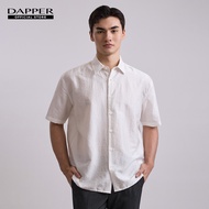 DAPPER เสื้อเชิ้ตแขนสั้น Textured Jacquard Shirt สีขาว
