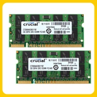 Crucial DDR2 4GB 2pcs 2GB Notebook RAM SODIMM PC2-5300 PC2-6400 667MHZ 800MHZ Sodimm Laptop Memory RAM