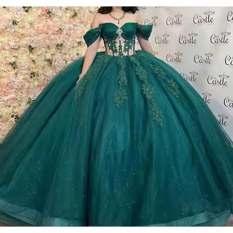Off Shoulder Wedding Gown Evening Gown Banquet Evening Atmosphere Host's Gown Piano Performance Gown