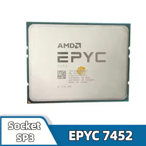AMD EPYC 7452 7nm 32-Cores 64-Threads 2.35GHz 128MB 155W EPYC7452 Socket SP3