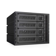Mediasonic 4 x 3.5” and 2.5” SATA 3 / SAS 2 Hard Drive or SSD to 3 x 5.25-inch Drive Bay Mobile Rack