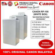 Canon RP-108 RP108 RP 108 Color Ink & 4R Paper Set For Selphy printer CP910 CP1200 CP1300 (Original