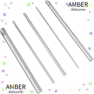 AMBER Round hole cutter, Stainless Steel 5 Size Circle Cutter, Hole Punch Silver Circular Pottery Cu