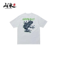 Gramic's new round neck creative printed short sleeved pure cotton breathable daily versatile T-shir