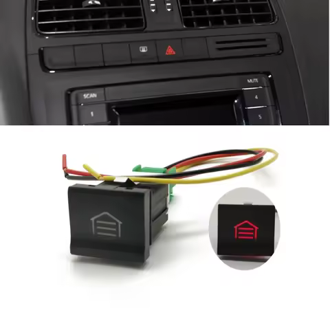 For VW Polo Car Red LED Light Garage Switch Button Power on Off Switch with Wire