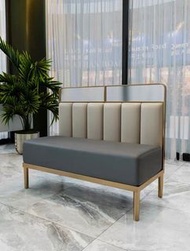 Restaurant Sofa 輕奢风西餐廳沙發不銹鋼卡座