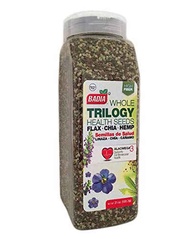 2 PACK Trilogy Seeds Whole Flax, Chia &amp; Hemp Health Seed/Linaza, Cañamo 2x21 oz