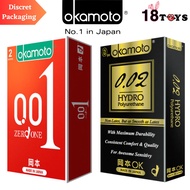 2 Pack Okamoto 002 Hydro Condoms Pack of 8s + 001 Zero One Condoms Pack of 2s