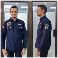 kemeja pdl lengan panjang / kemeja mandiri/ baju kantor/ pdl bank mandiri / seragam kerja