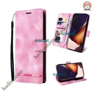 Case untuk SAMSUNG A11 M11 model flip buka tutup casing standing ada tempat foto dan kartu juga tali