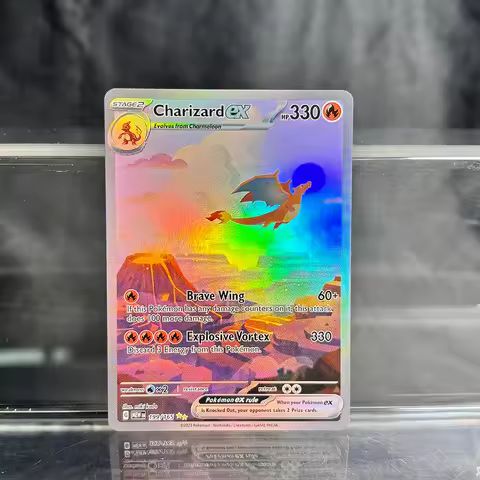 Holographic PKM Single Cards Charizard EX Pikachu 1st Edition Neo Mewtwo PTCG Proxy Cards Collection