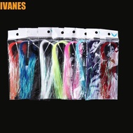 IVANES Assist Hooks Line Flash Accessories Tinsel Streamer Fishing Tools Shining Jig Hook Streamer