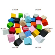 JADDI COLOR Cube 1.5x1.5x1.5 2x2x2/ 2.5x2.5x2.5/ 3x3x3/ 3.5x3.5x3.5 cm Educational wooden Cube block