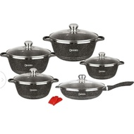 Dessini Italy Non Stick Granite Cookware Frying Pan Set Periuk Anti Lekat