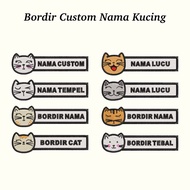 CUSTOM NAME EMBROIDERY CAT PICTURE CUTE CHILDREN'S NAME BET/ NAME/ CAT CHARACTERTAG